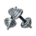 Hotsale Sport 10kg 20kg 30kg Adjustable Chrome Dumbbell Set